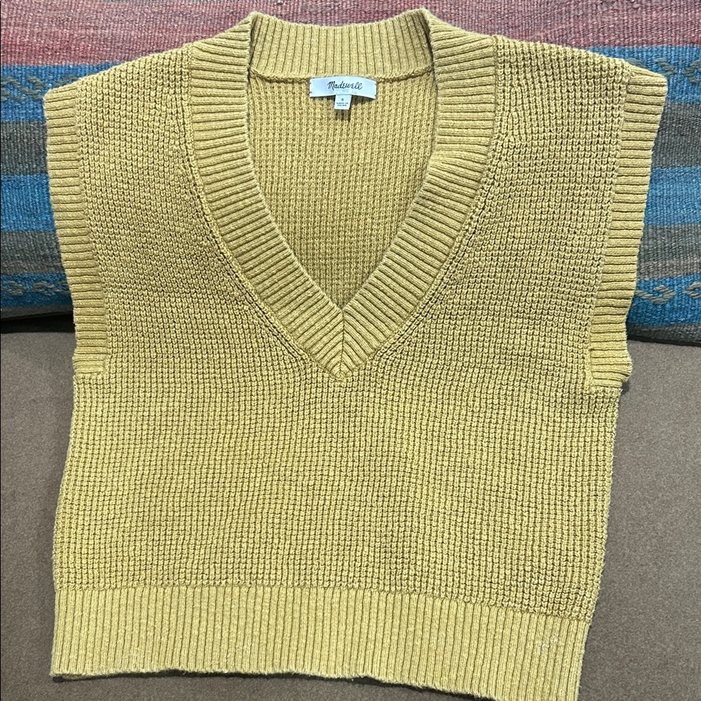 Madewell  Mustard Knit Sweater Vest
